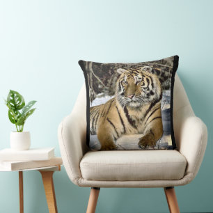 Tiger Lovers Throw Pillow
