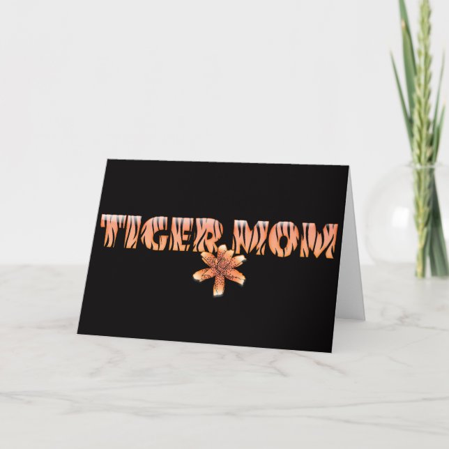 Tiger Maman avec Tiger Lily Carte de la Fête des m (Devant)