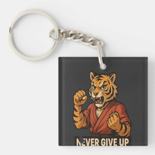 Tiger Martial Arts - Never Give up motivational Keychain