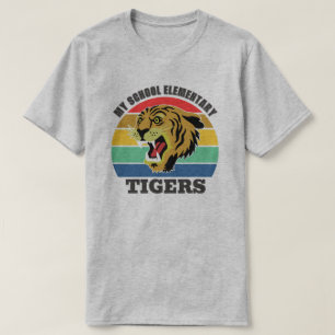 Tiger Mascot School Customizable Template T-Shirt
