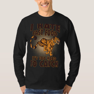 Tiger Meme Big Cat Wild Animal Retro Fast Food T-Shirt