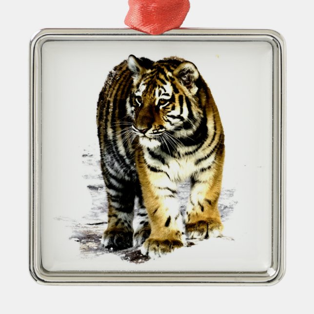 Tiger Metal Ornament (Front)