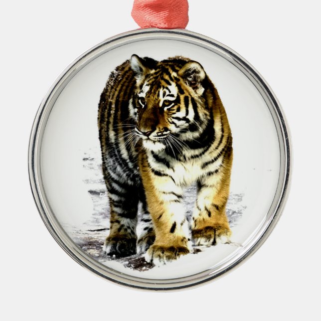 Tiger Metal Ornament (Front)