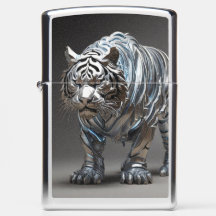 Tiger metallic Zippo Lighter