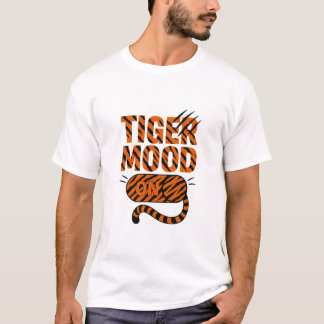 Tiger Mood On T-Shirt