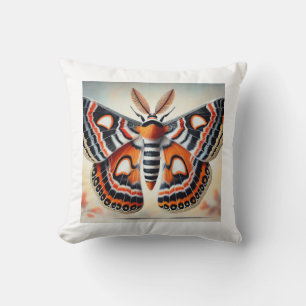 Tiger moth 130924IREF223 - Watercolor Throw Pillow