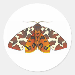 Tiger Moth Classic Round Sticker
