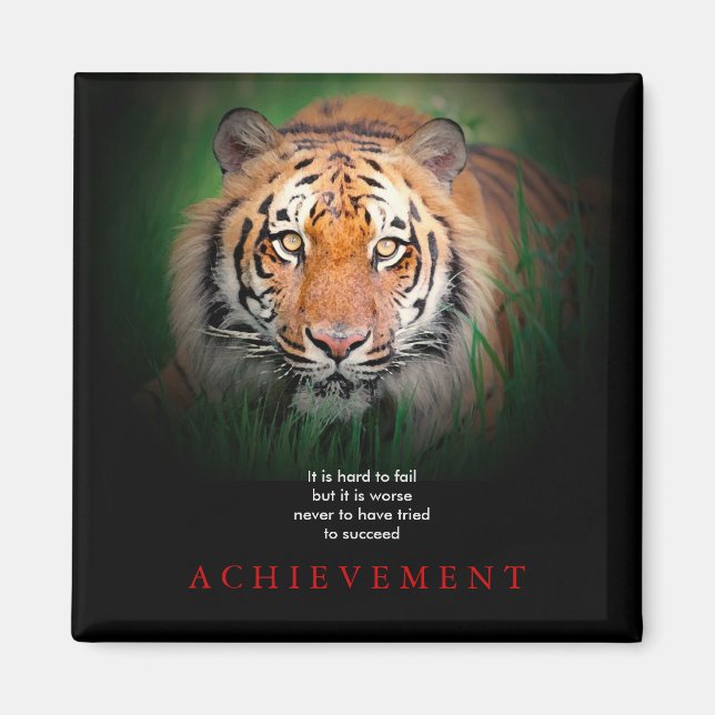 Tiger Motivational Achievement Magnet (Front)