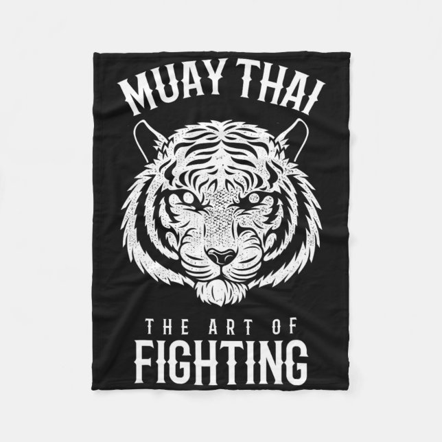 Tiger Muay Thai And Kickboxing  Fleece Blanket (Front)