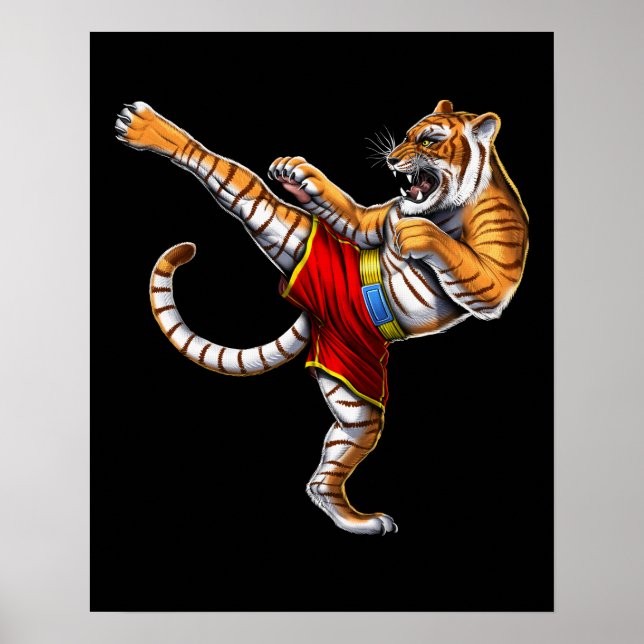 Tiger Muay Thai Fighter Poster (Front)