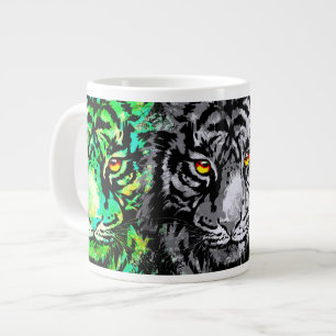 Tiger Mug Colourful Tiger Heads Specialty Mug