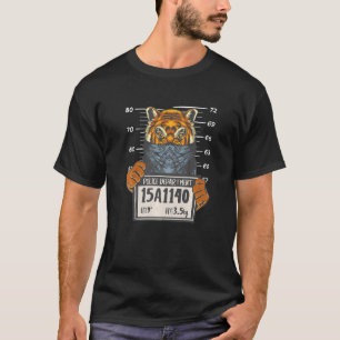 Tiger Mugshot Animal Wildlife Big Cat Tiger T-Shirt
