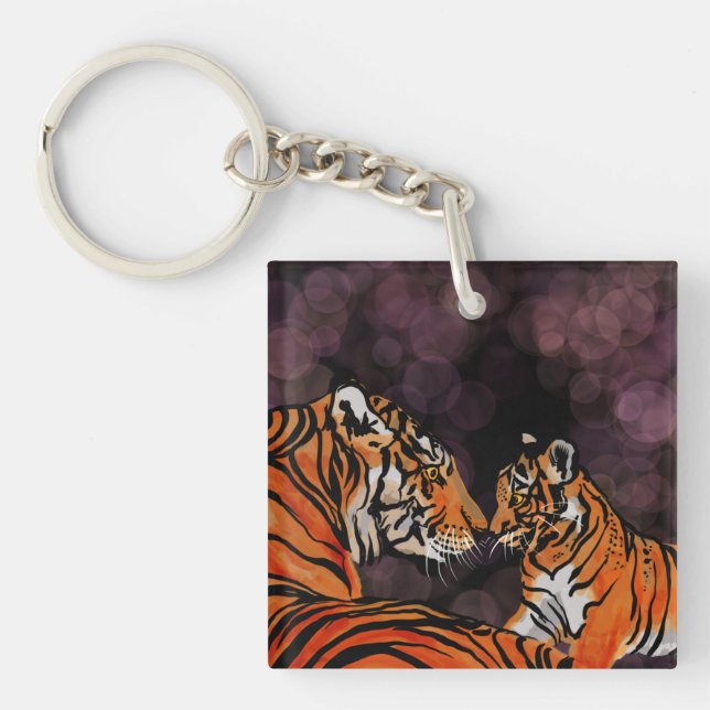 Tiger mum keychain (Front)