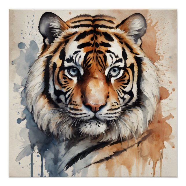 Tiger n° 1 Poster brillant (Devant)
