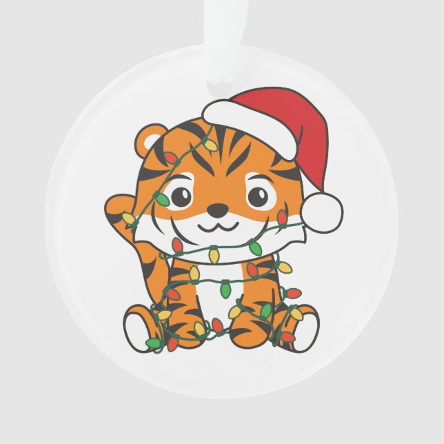 Tiger Noël Animaux d'hiver Tigers de vacances (devant)