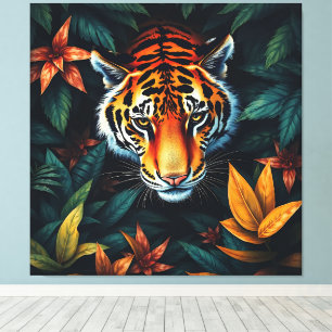 “Tiger of Mine” – Colourful Tiger Portrait Canvas Print