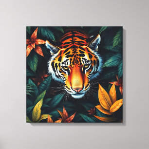 “Tiger of Mine” – Colourful Tiger Portrait Canvas Print