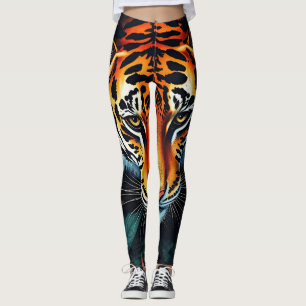 “Tiger of Mine” – Colourful Tiger Portrait Leggings