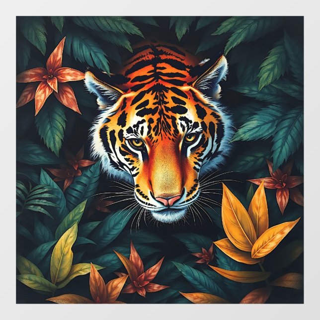 “Tiger of Mine” – Colourful Tiger Portrait Window Cling (Sheet)