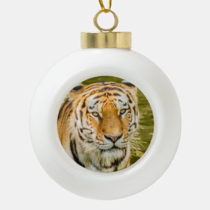 tiger on Ceramic Ball Ornament