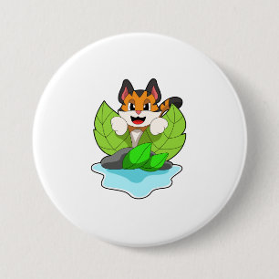 Tiger on the Hunt 3 Inch Round Button