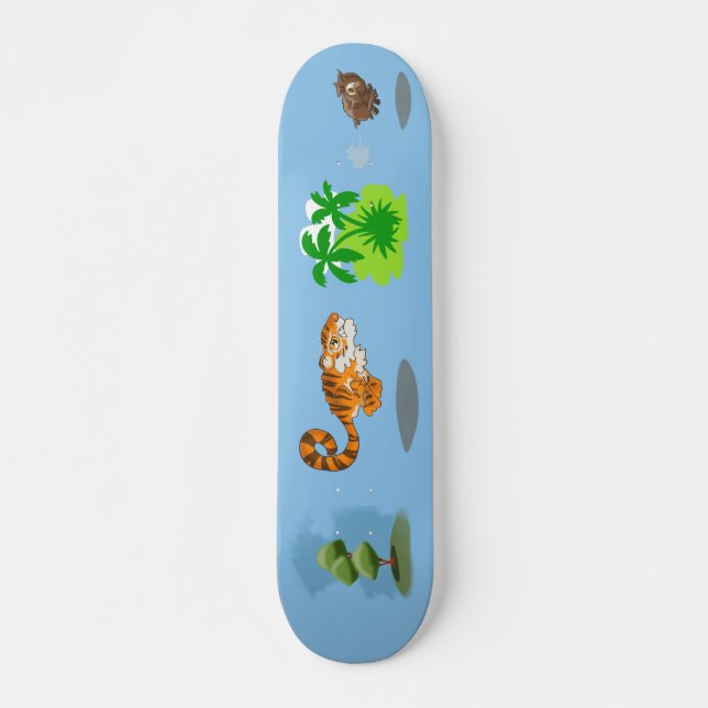 Tiger on the Hunt Skateboard (Front)