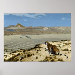 Tiger on the Watch by Jean-Léon Gérôme Poster