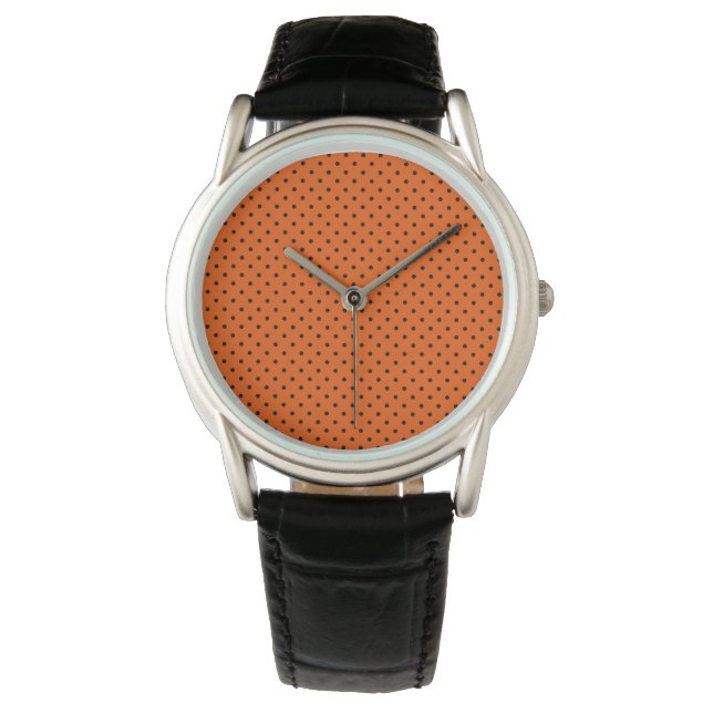 Tiger Orange and Black Dots  Watch (Front)