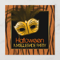 Tiger Orange Black Halloween Masquerade Party