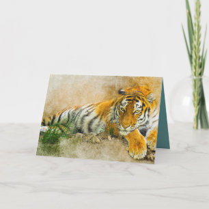 Tiger painting card