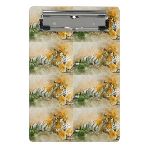 Tiger painting mini clipboard