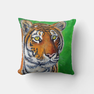 Tiger Painting Throw Pillow