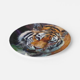 Tiger  paper plate