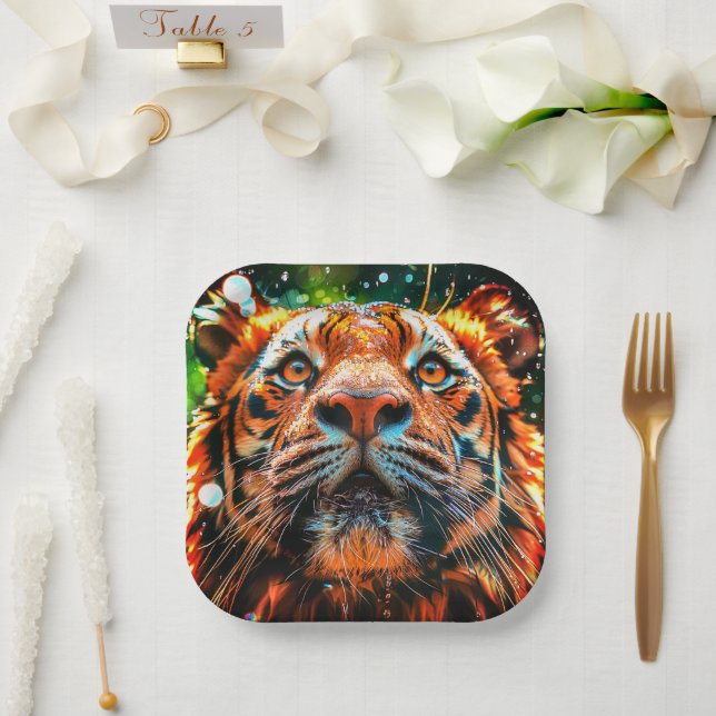 Tiger Paper Plate (Wedding)