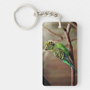 Tiger Parakeet Keychain