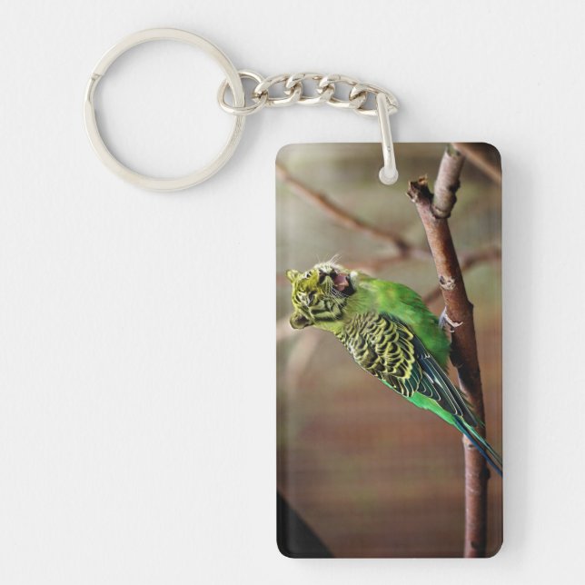 Tiger Parakeet Keychain (Front)