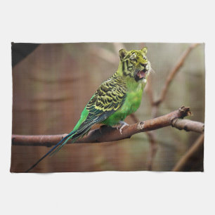 Tiger Parakeet Kitchen Towel