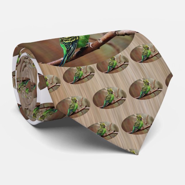 Tiger Parakeet Tie (Rolled)