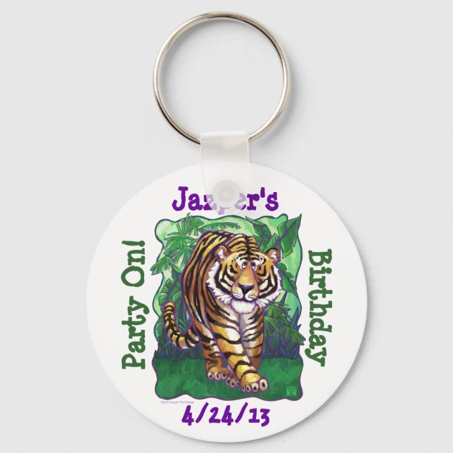Tiger Party Centre Keychain (Front)