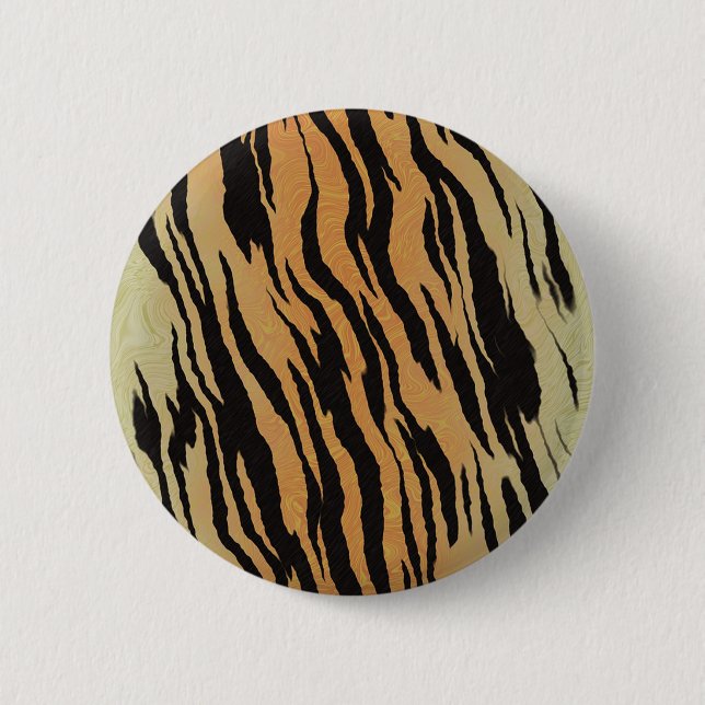 Tiger Pattern 2 Inch Round Button (Front)