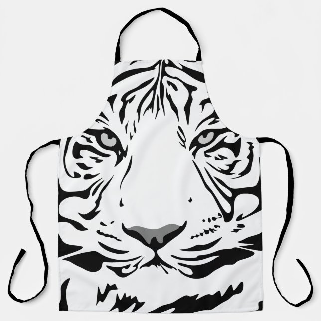 Tiger pattern animal design flat apron (Front)