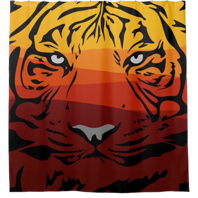Tiger pattern animal design flat texture colourful (Front)