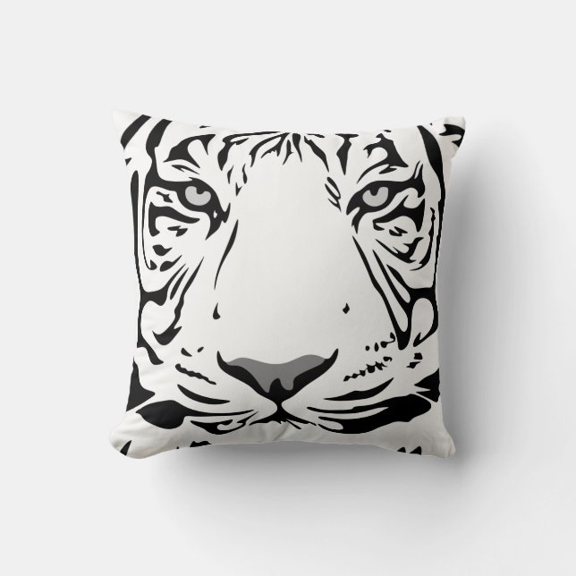 Tiger pattern animal design flat throw pillow (Front)