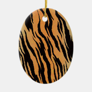Tiger Pattern Ceramic Ornament