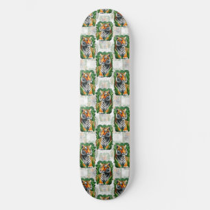 Tiger Pattern Design Skateboard