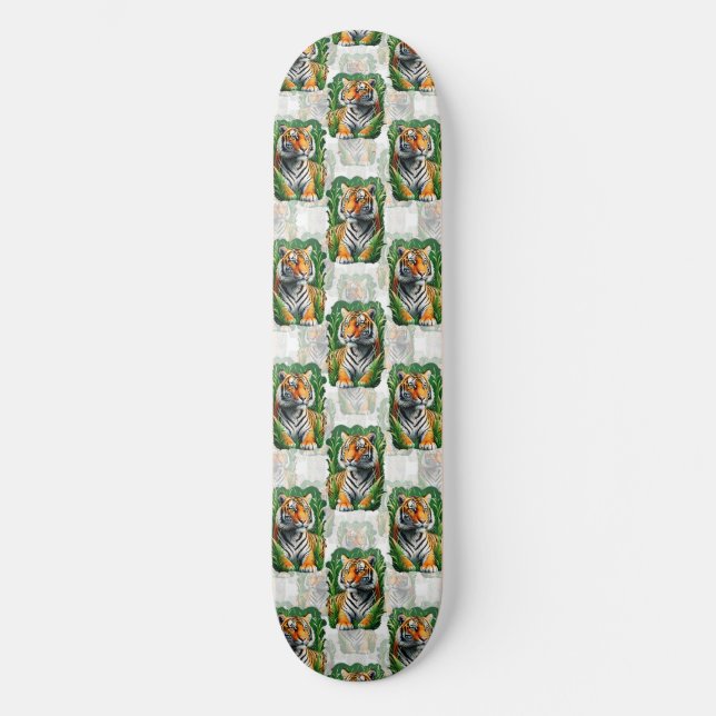 Tiger Pattern Design  Skateboard (Front)