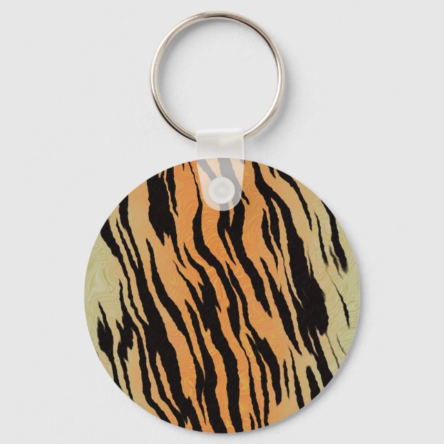 Tiger Pattern Keychain (Front)