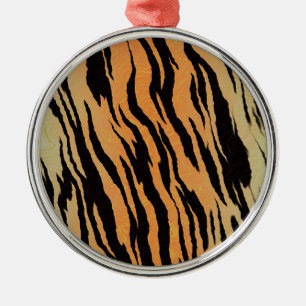 Tiger Pattern Metal Ornament