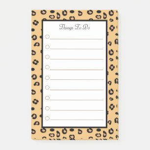 Tiger Pattern Personalized Things To Do Post-it Notes