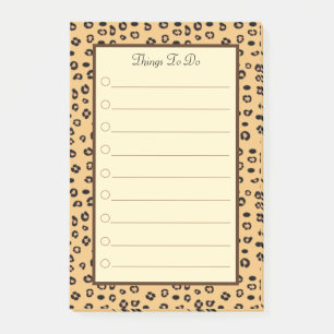 Tiger Pattern Personalized Things To Do Post-it Notes